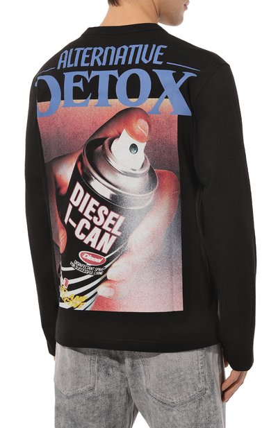 Хлопковый лонгслив DIESEL, арт. A08641/0BEAF, фото 4