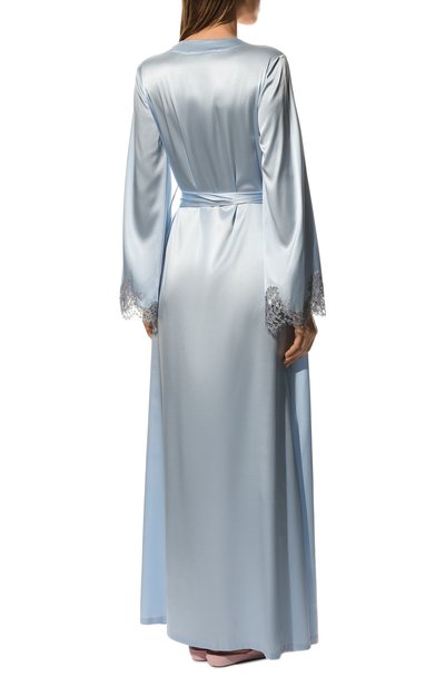 Шелковый халат I.D. SARRIERI голубого цвета по цене 167420 руб., арт. L4876, фото 4 Шелковый халат I.D. SARRIERI, арт. L4876, фото 4