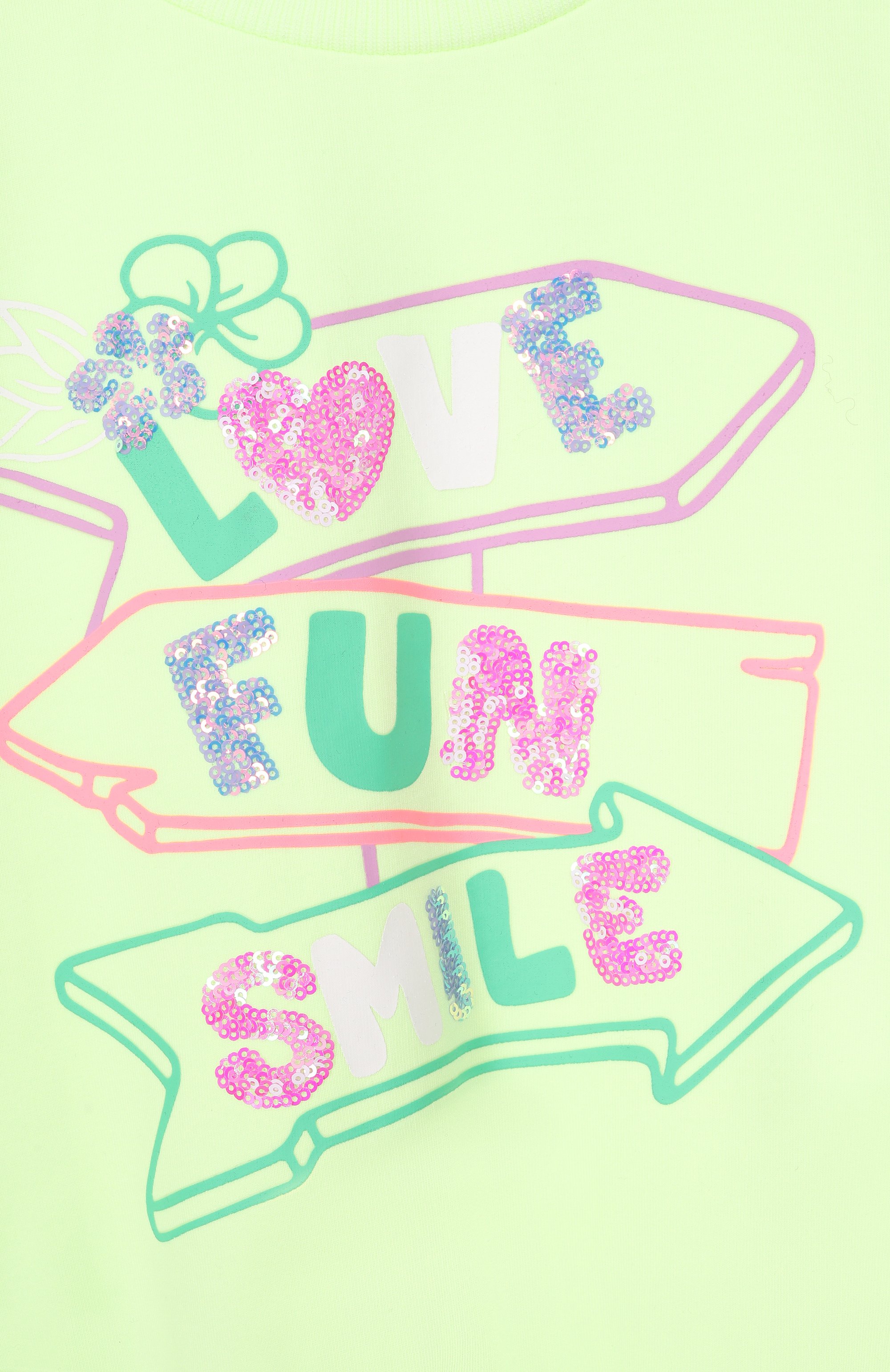 Свитшот BILLIEBLUSH салатового цвета по цене 10350 руб., арт. U21926, фото 3 Свитшот BILLIEBLUSH, арт. U21926, фото 3