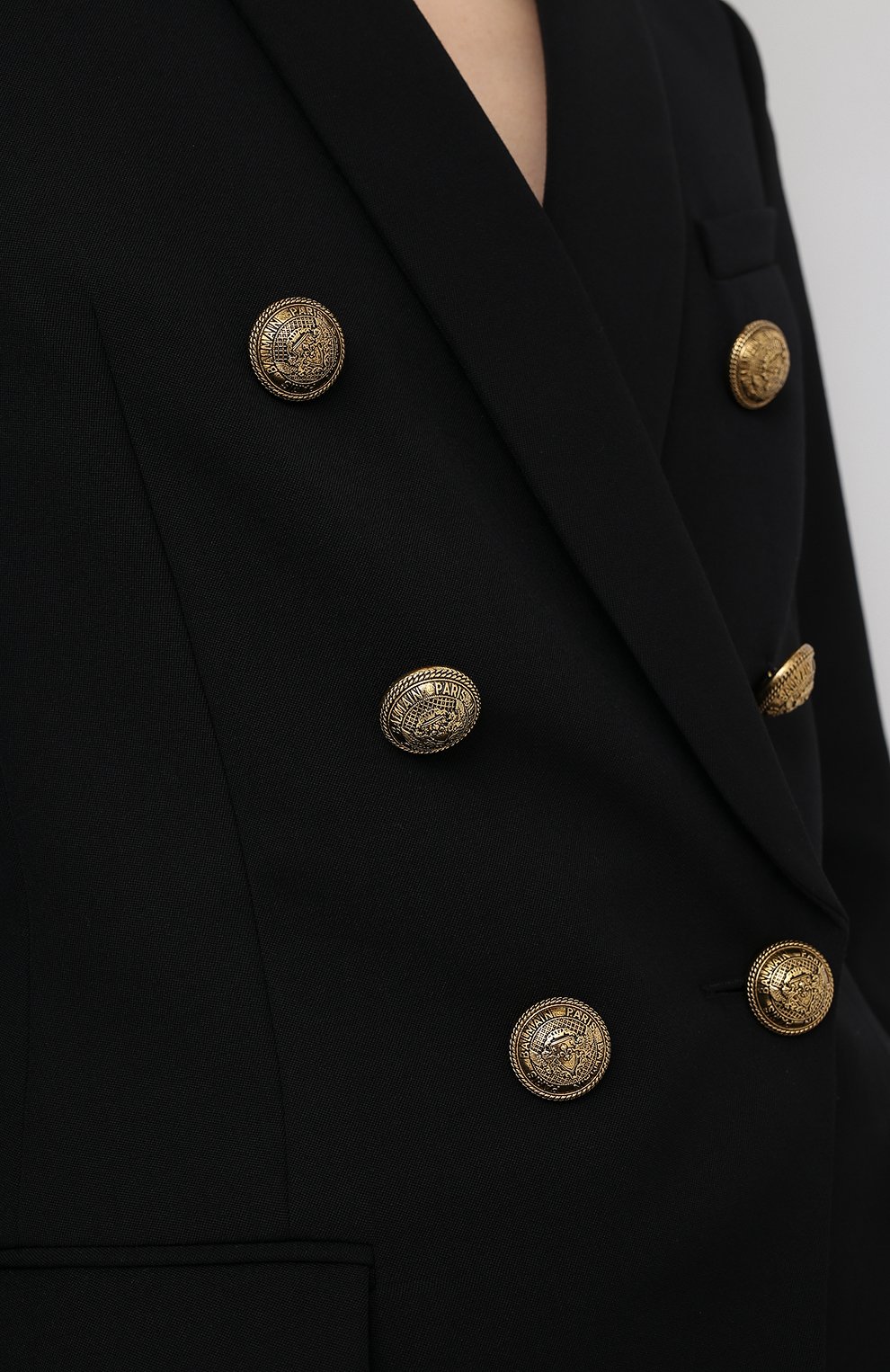Шерстяной жакет BALMAIN черного цвета по цене 226500 руб., арт. UF17471/167L, фото 5 Шерстяной жакет BALMAIN, арт. UF17471/167L, фото 5
