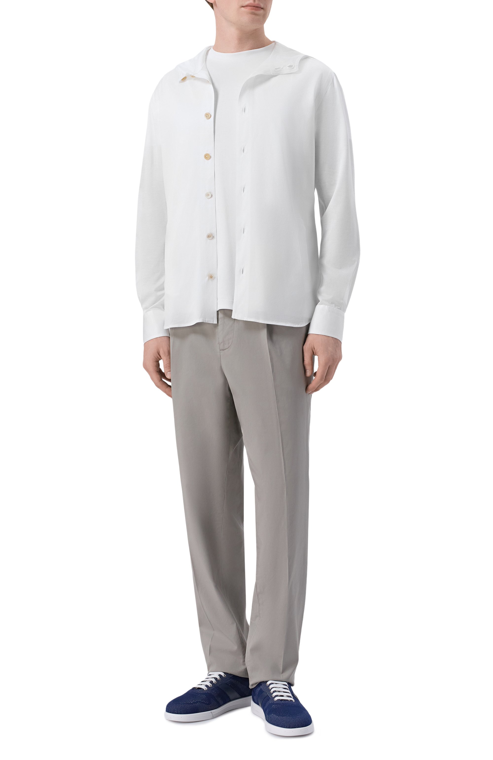 Хлопковая рубашка KITON, арт. UMCMARH09665, фото 2