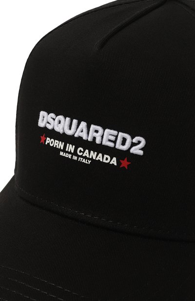 Хлопковая бейсболка DSQUARED2 черного цвета по цене 27900 руб., арт. BCM0808, фото 4 Хлопковая бейсболка DSQUARED2, арт. BCM0808, фото 4