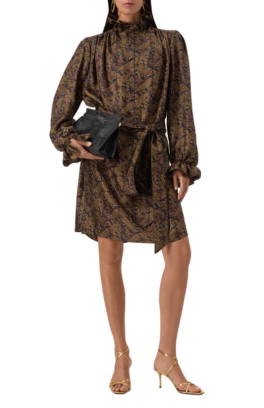 Кожаные босоножки Lydia 75 Saint Laurent 827242/0NL00 Золотой  827242/0NL00 Фото 2
