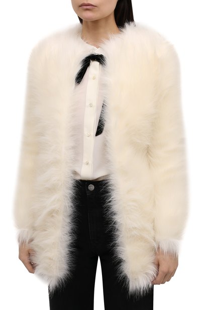 Пальто из экомеха SAINT LAURENT, арт. 673148/Y7D45, фото 3