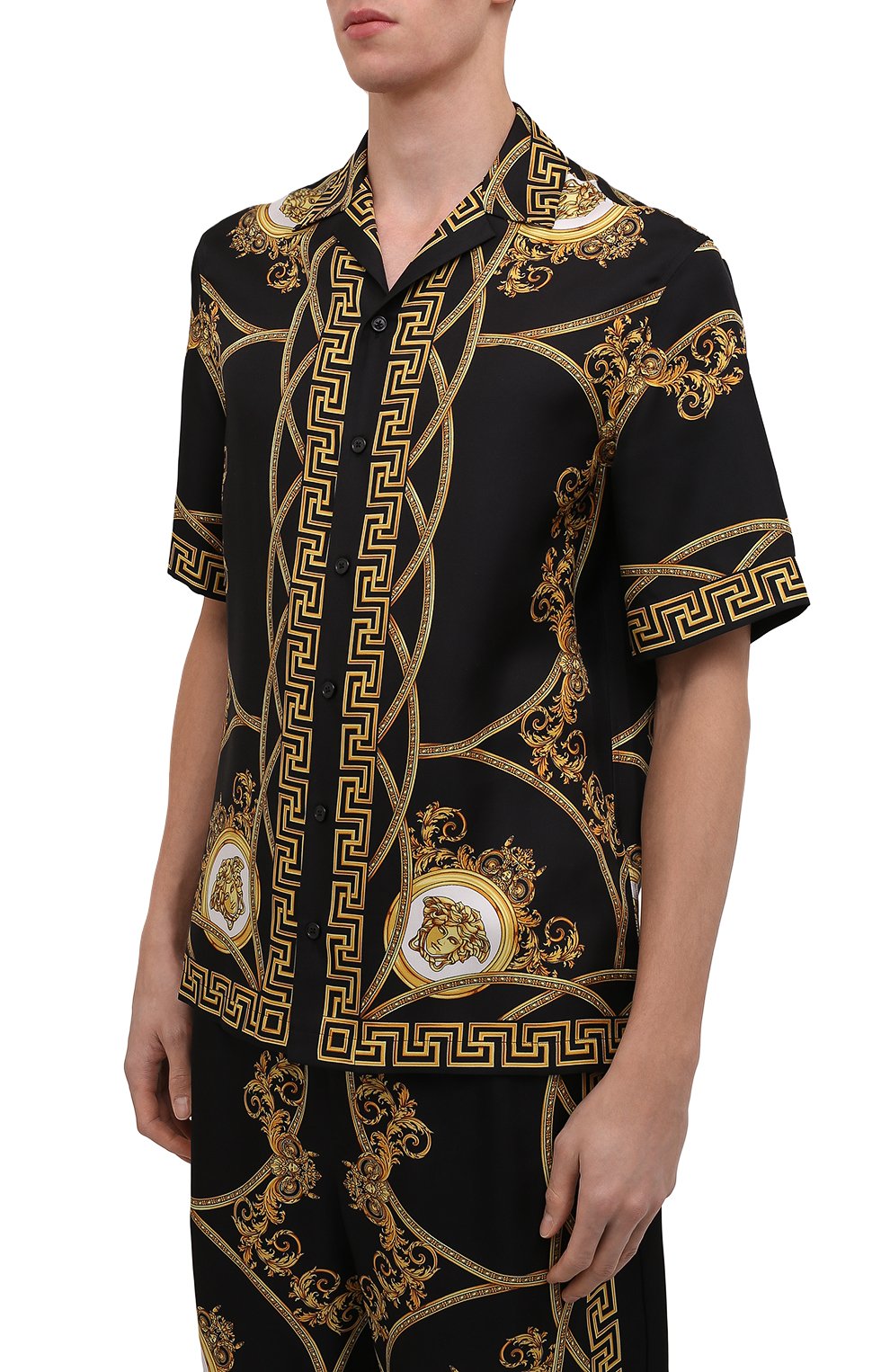 Шелковая рубашка VERSACE, арт. 1003926/1A03043, фото 3