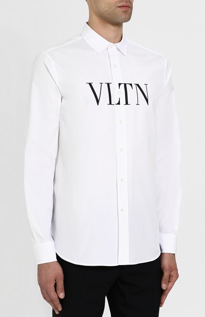 Хлопковая рубашка с воротником кент VALENTINO, арт. QV3AB711TKX, фото 3