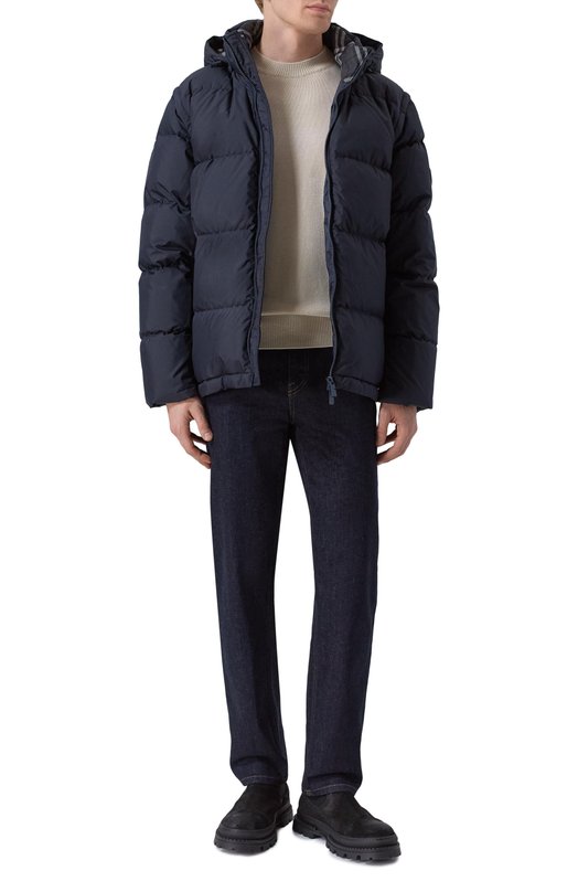 Пуховик Burberry 8112661/182437 Синий  8112661/182437 Фото 2