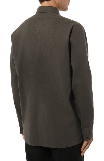 Рубашка из хлопка и льна TRANSIT темно-серого цвета по цене 49300 руб., арт. CFUTRWJ193, фото 4 Рубашка из хлопка и льна TRANSIT, арт. CFUTRWJ193, фото 4