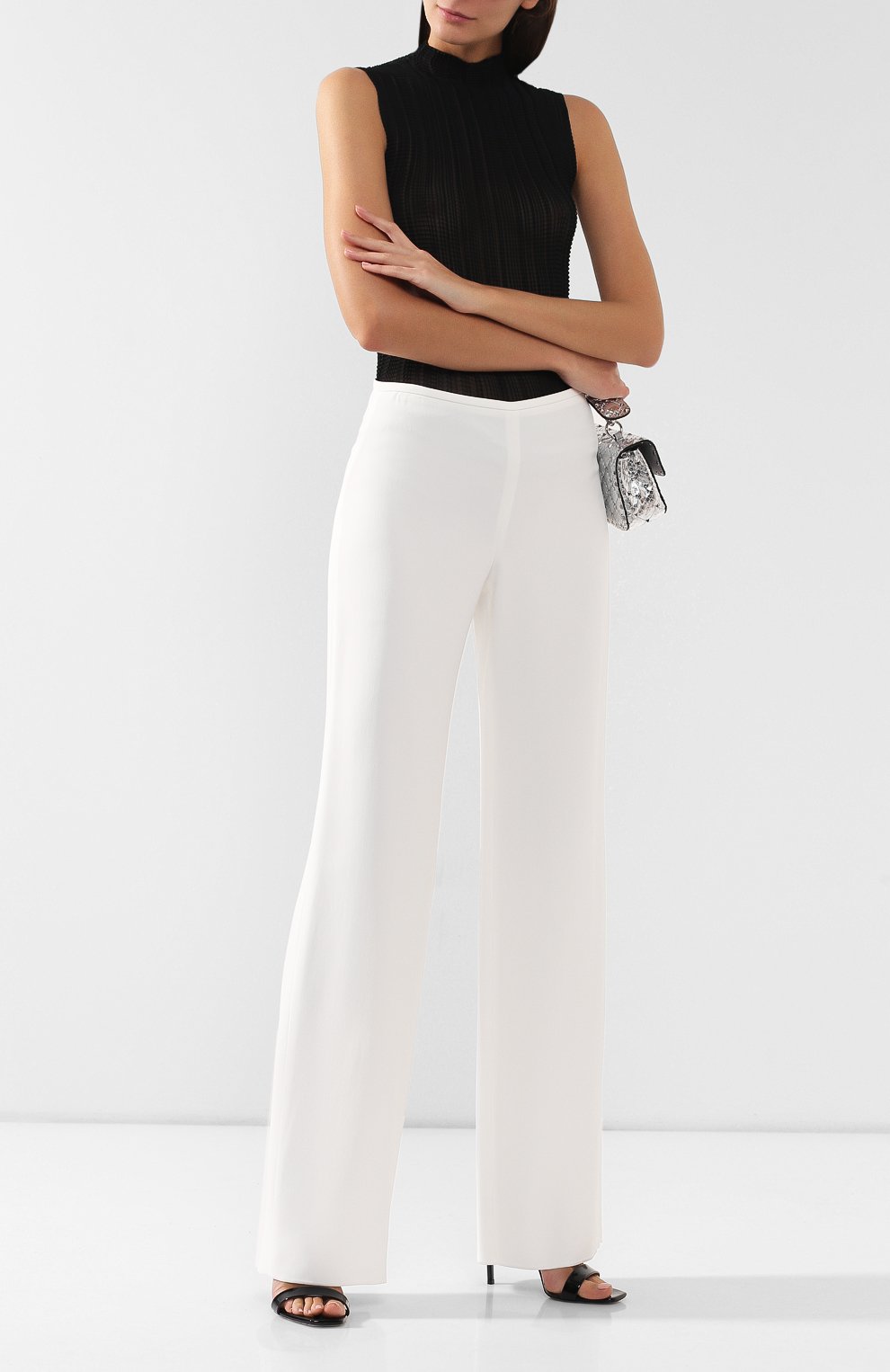 Брюки EMPORIO ARMANI белого цвета по цене 47600 руб., арт. 4NP01T/42013, фото 2 Брюки EMPORIO ARMANI, арт. 4NP01T/42013, фото 2