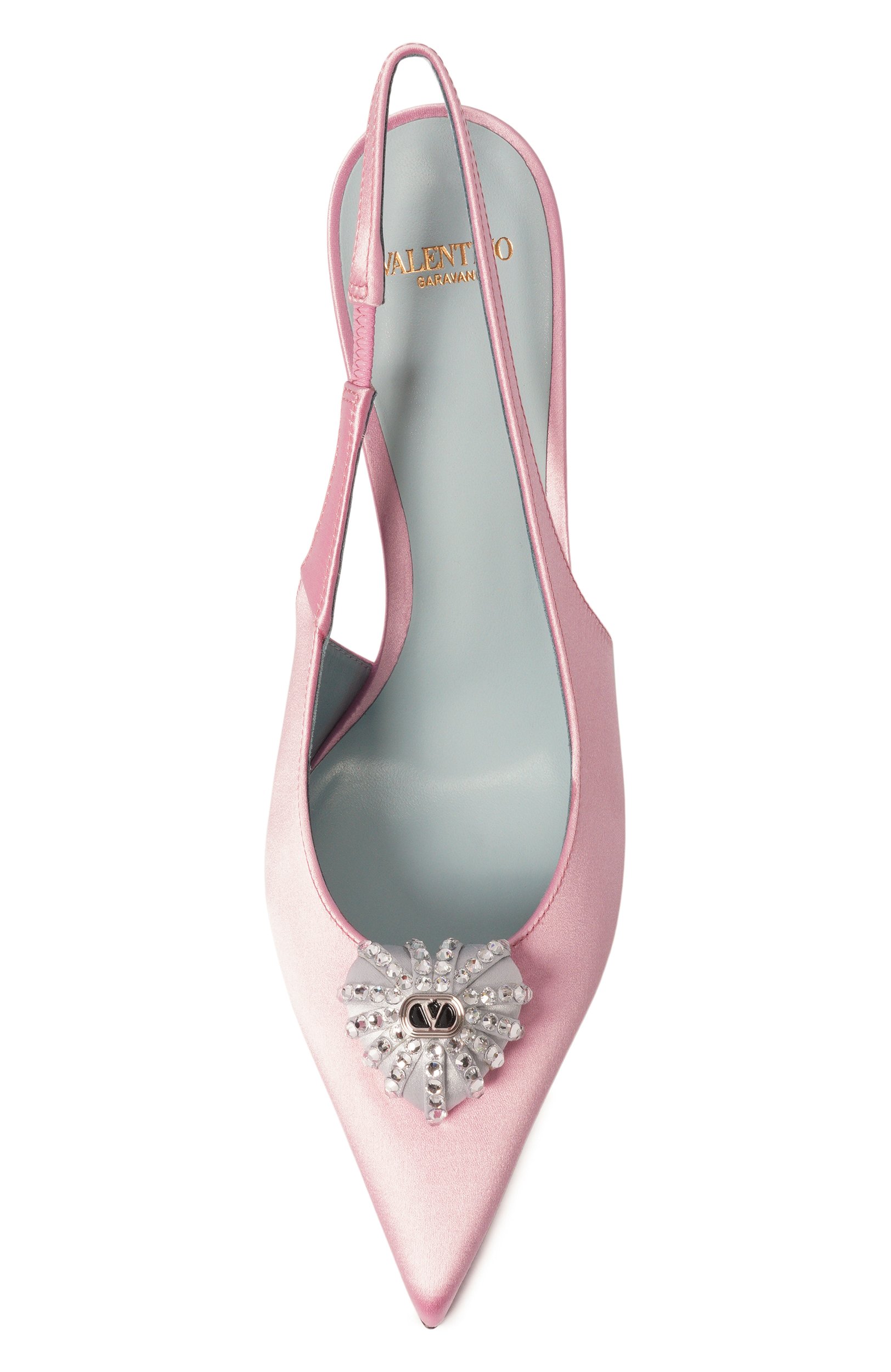 Атласные туфли coeur royal 100 VALENTINO розового цвета по цене 129500 руб., арт. 9W2S0PR9/YIP, фото 6 Атласные туфли coeur royal 100 VALENTINO, арт. 9W2S0PR9/YIP, фото 6