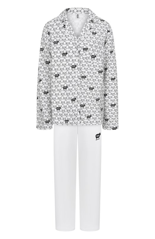 Хлопковая пижама Moschino A7802/4315 Чёрно-белый A7802/4315