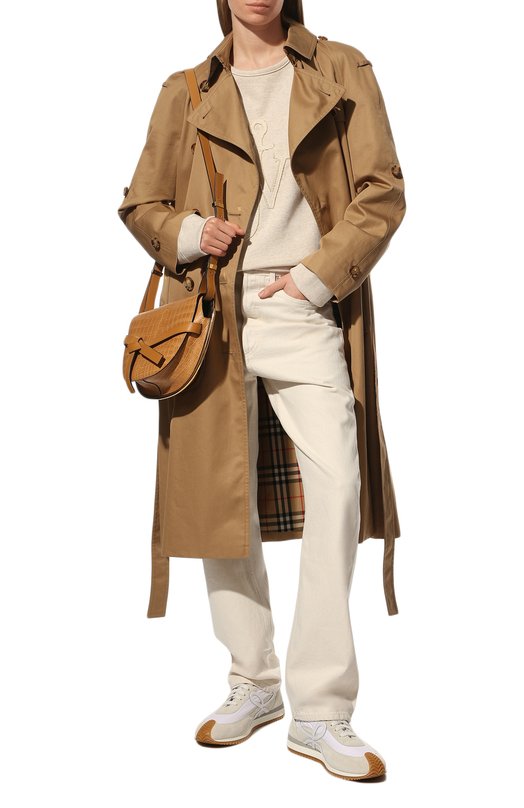 Сумка Gate из кожи крокодила Loewe Бежевый, фото 7