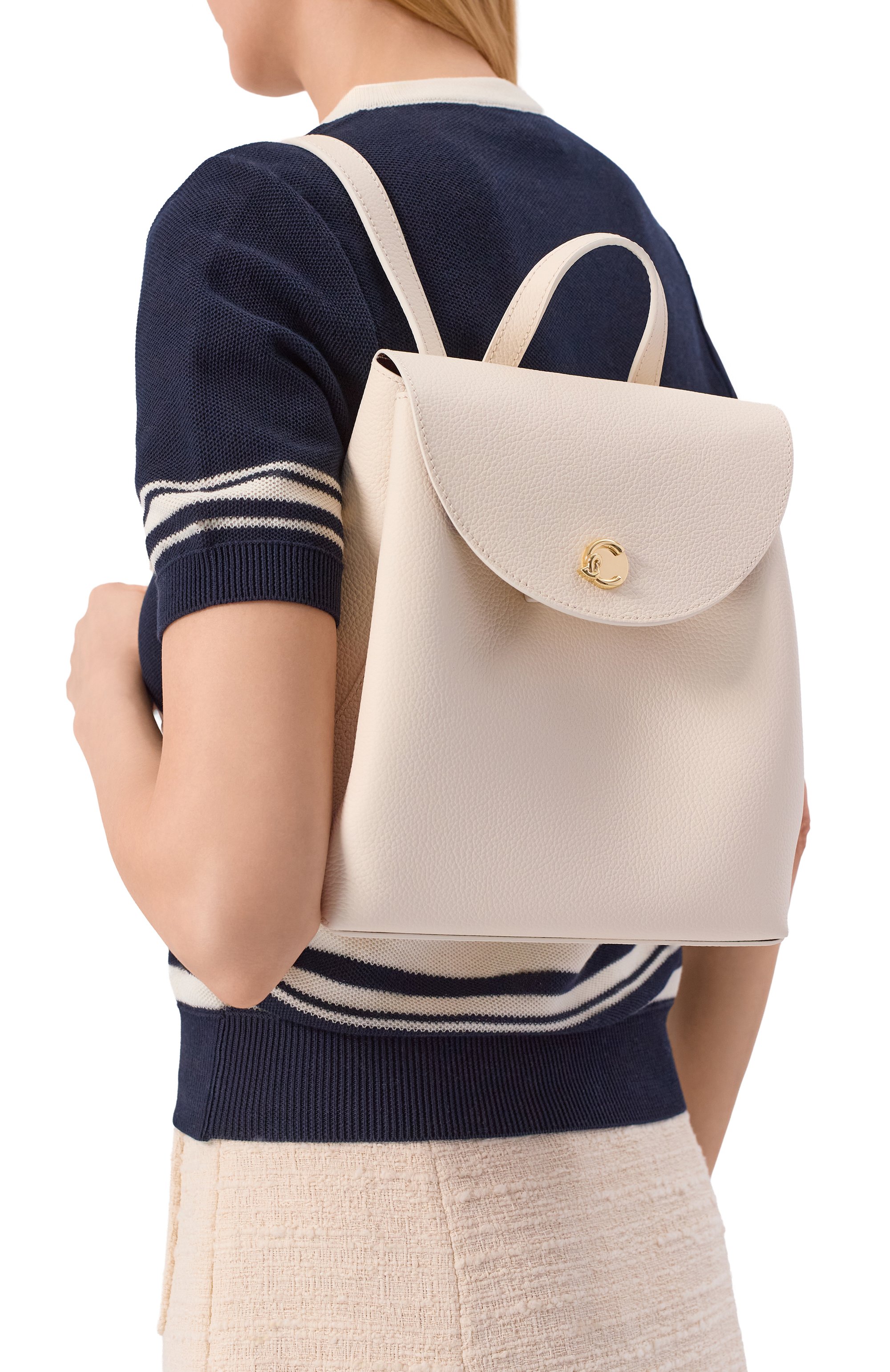 Рюкзак nikla small COCCINELLE кремового цвета по цене 28875 руб., арт. E5 T0A 54 01 01, фото 2 Рюкзак nikla small COCCINELLE, арт. E5 T0A 54 01 01, фото 2