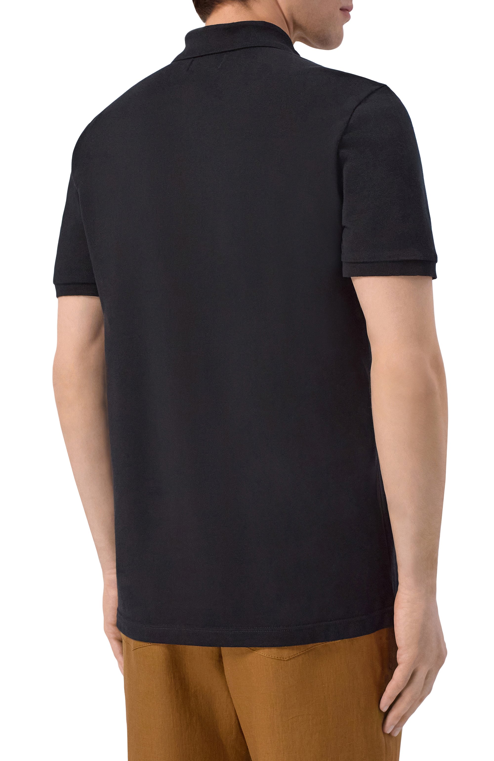 Поло из хлопка и шелка KITON, арт. UMM0275_001, фото 4