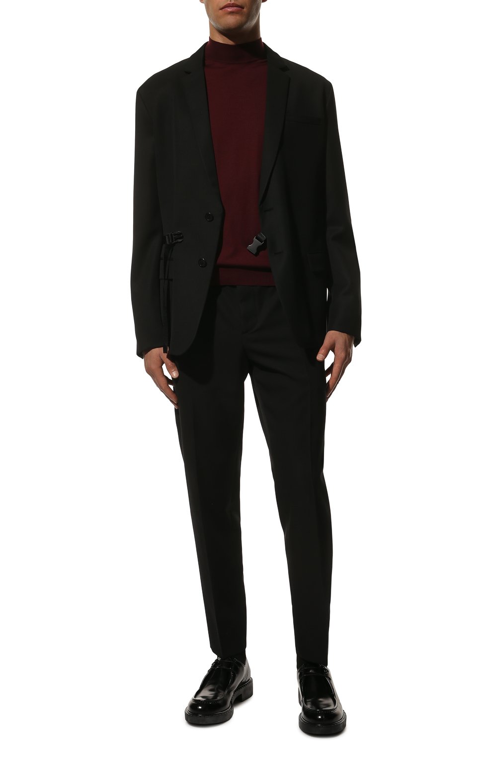 Шерстяная водолазка PRADA бордового цвета по цене 115000 руб., арт. UMR505-1ZLE-F0007-212, фото 2 Шерстяная водолазка PRADA, арт. UMR505-1ZLE-F0007-212, фото 2