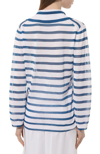 Пуловер из вискозы AND THE BRAND голубого цвета по цене 25760 руб., арт. S23-JM017-1603-1044, фото 4 Пуловер из вискозы AND THE BRAND, арт. S23-JM017-1603-1044, фото 4