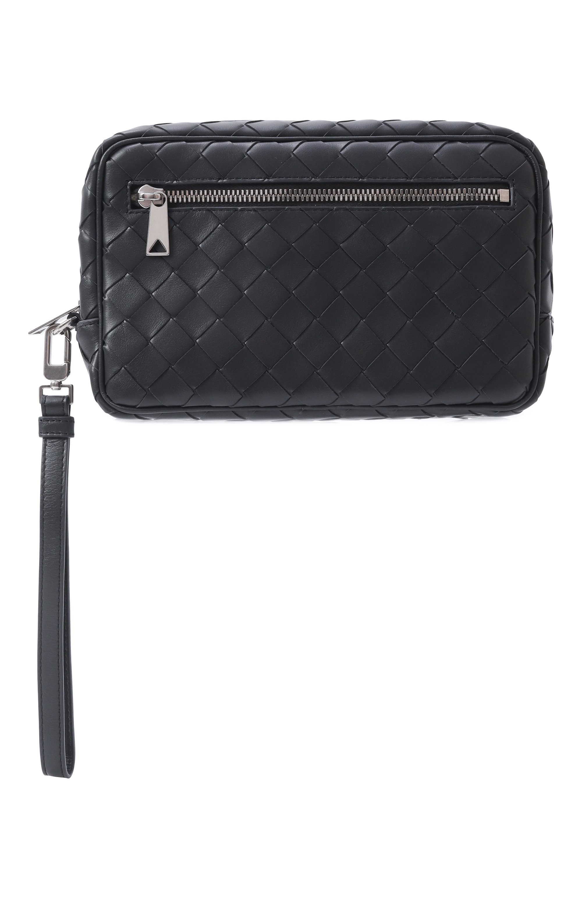 Борсетка BOTTEGA VENETA темно-серого цвета по цене 189000 руб., арт. 795253 V2HL1, фото 1 Борсетка BOTTEGA VENETA, арт. 795253 V2HL1, фото 1