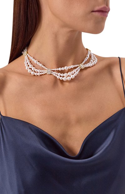 Колье lace BLUEJAY белого цвета по цене 35640 руб., арт. BJ-LC-W, фото 2 Колье lace BLUEJAY, арт. BJ-LC-W, фото 2