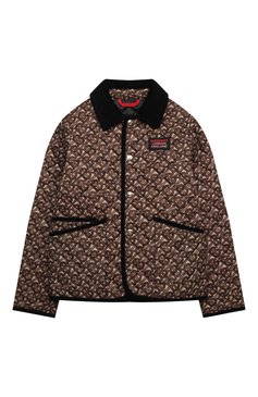 Детская стеганая куртка BURBERRY коричневого цвета, арт. 8029241 | Фото 1 (Рукава: Длинные; Материал внешний: Синтетический материал; Материал подклада: Синтетический материал; Кросс-КТ: Ветровка, Демисезон; Материал сплава: Проставлено; Драгоценные камни: Проставлено; Ростовка одежда: 10 - 11 лет | 140 - 146см, 12 лет | 152 см, 16 лет | 164 см, 3 года | 98 см, 4 года | 104 см, 6 лет | 116 см, 8 лет | 128 см)