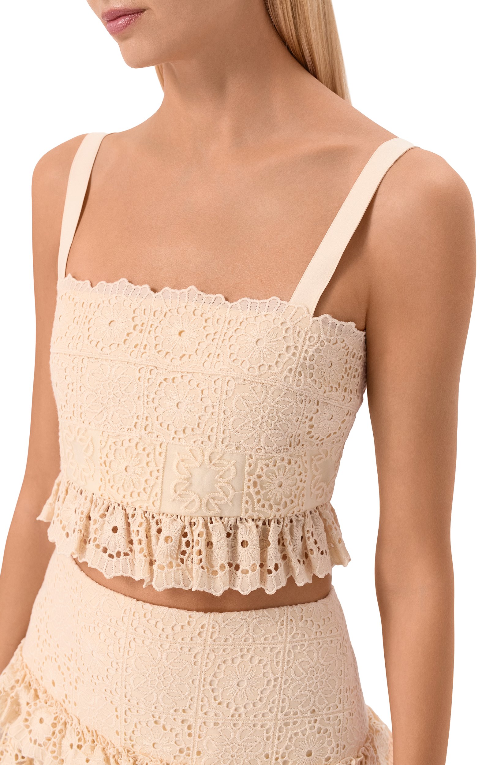 Топ из хлопка и шелка ELIE SAAB, арт. T0313NBC26/C0EM1, фото 5