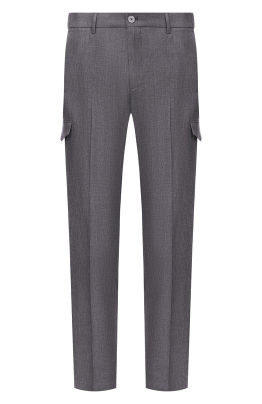 Брюки-карго изо льна и шерсти Stefano Ricci M1T6100142/B127HA Серый M1T6100142/B127HA