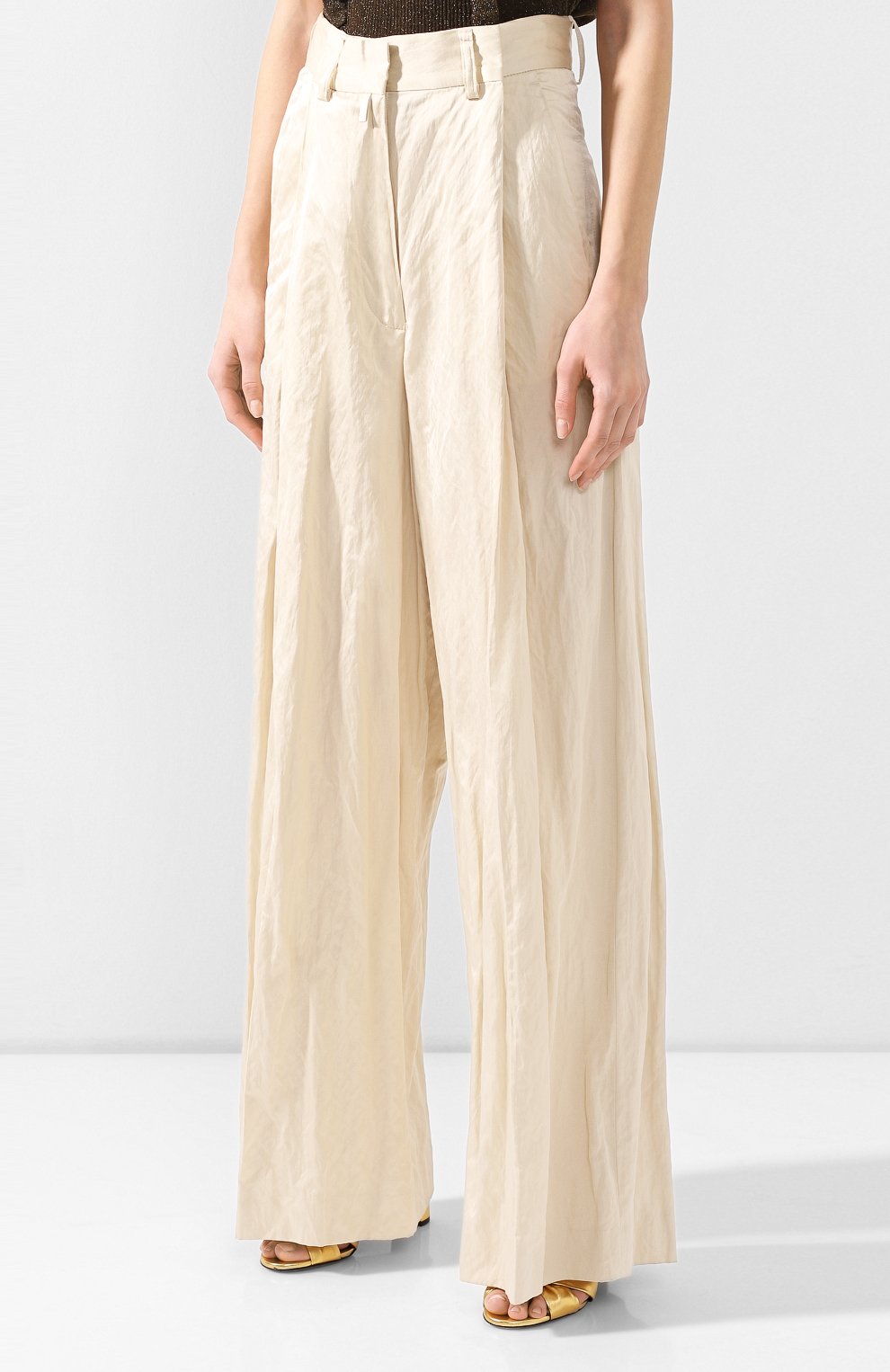 Брюки DRIES VAN NOTEN кремового цвета по цене 71950 руб., арт. 201-10946-9160, фото 3 Брюки DRIES VAN NOTEN, арт. 201-10946-9160, фото 3