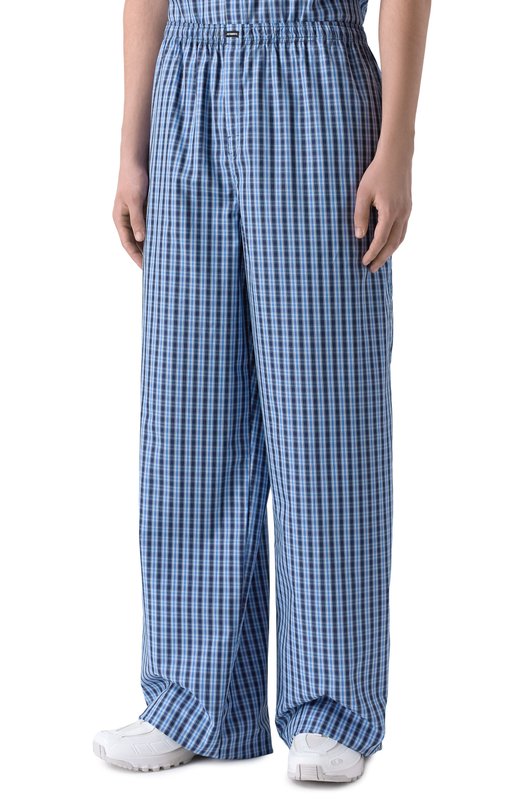Хлопковые брюки VETEMENTS ME76PA044N/26132 P0PLIN Синий  ME76PA044N/26132 P0PLIN Фото 3