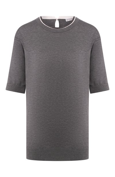 Женская хлопковая футболка BRUNELLO CUCINELLI, арт. M8Z840600