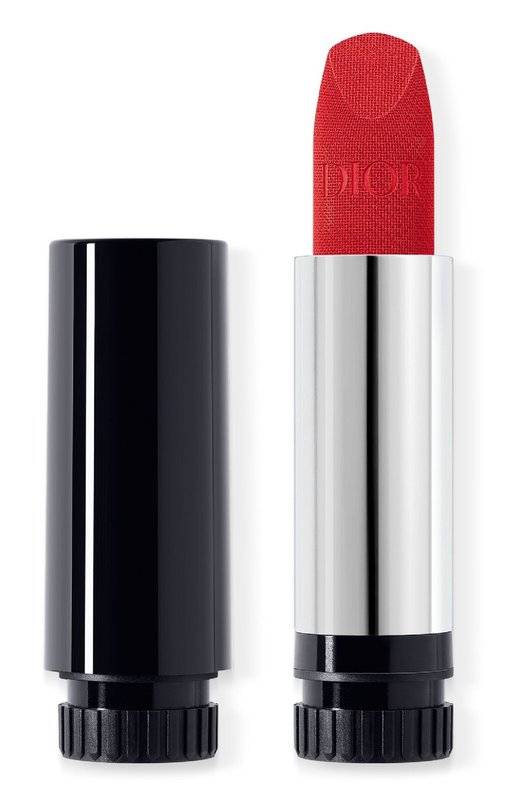 фото Сменный блок помады для губ с вельветовым финишем rouge dior, оттенок 764 цыганский красный (3,5g) dior