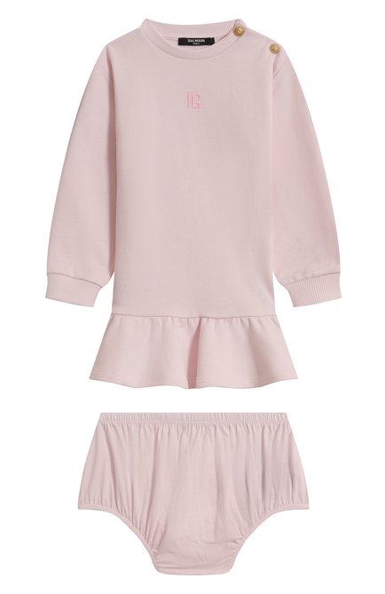 Хлопковый комплект из платья и шорт BALMAIN, арт. BX1010