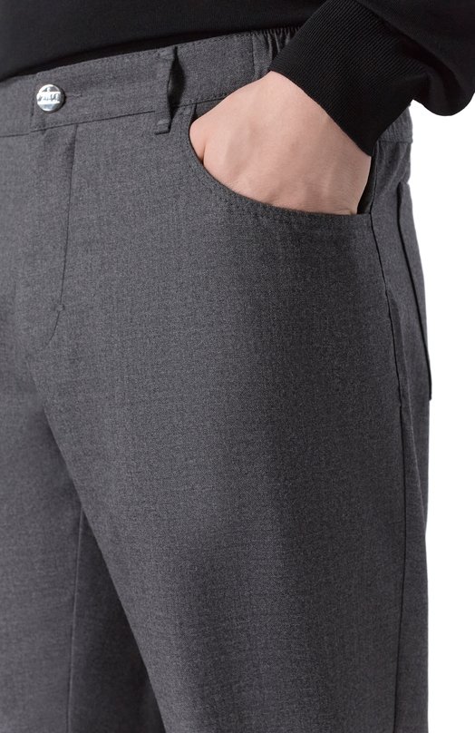 Шерстяные брюки Zilli J5T101M0201VSGE00 Серый  J5T101M0201VSGE00 Фото 5