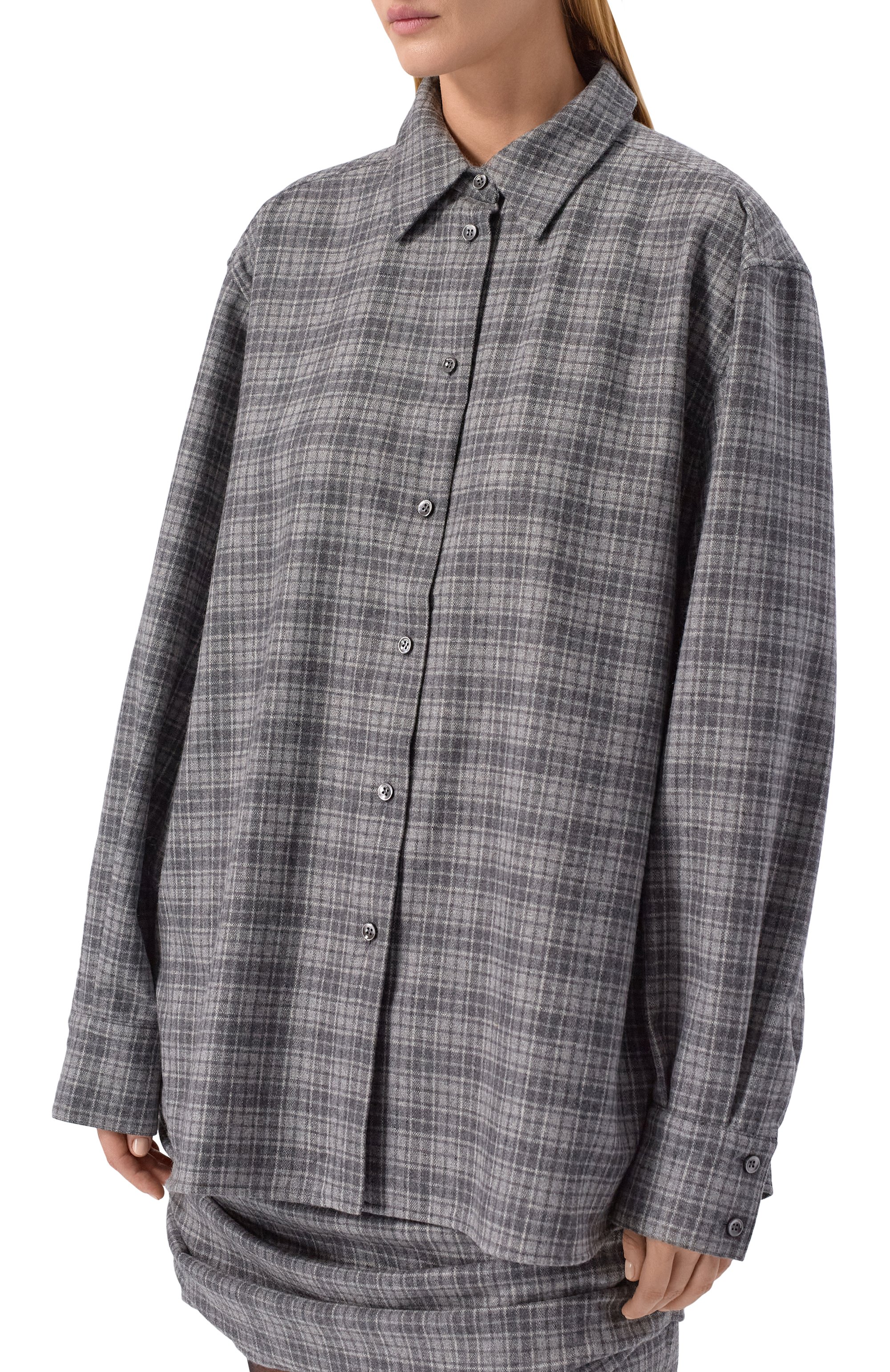 Рубашка из шерсти и кашемира MAGDA BUTRYM серого цвета по цене 152000 руб., арт. 376725, фото 6 Рубашка из шерсти и кашемира MAGDA BUTRYM, арт. 376725, фото 6