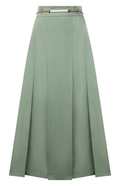 Женская юбка из вискозы и льна GUCCI, арт. 652132/Z8A0D
