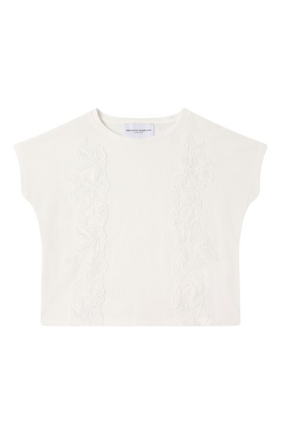 Хлопковая футболка ERMANNO SCERVINO, арт. SFTS032C/JF075