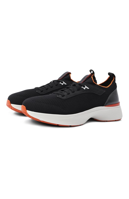 Текстильные кроссовки Bounce Santoni MBBG22082BARN0FY Чёрный MBBG22082BARN0FY