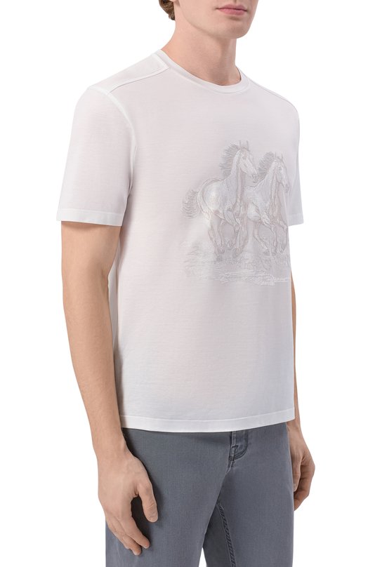 Хлопковая футболка Stefano Ricci MNH6205360/TE0001 Белый  MNH6205360/TE0001 Фото 3