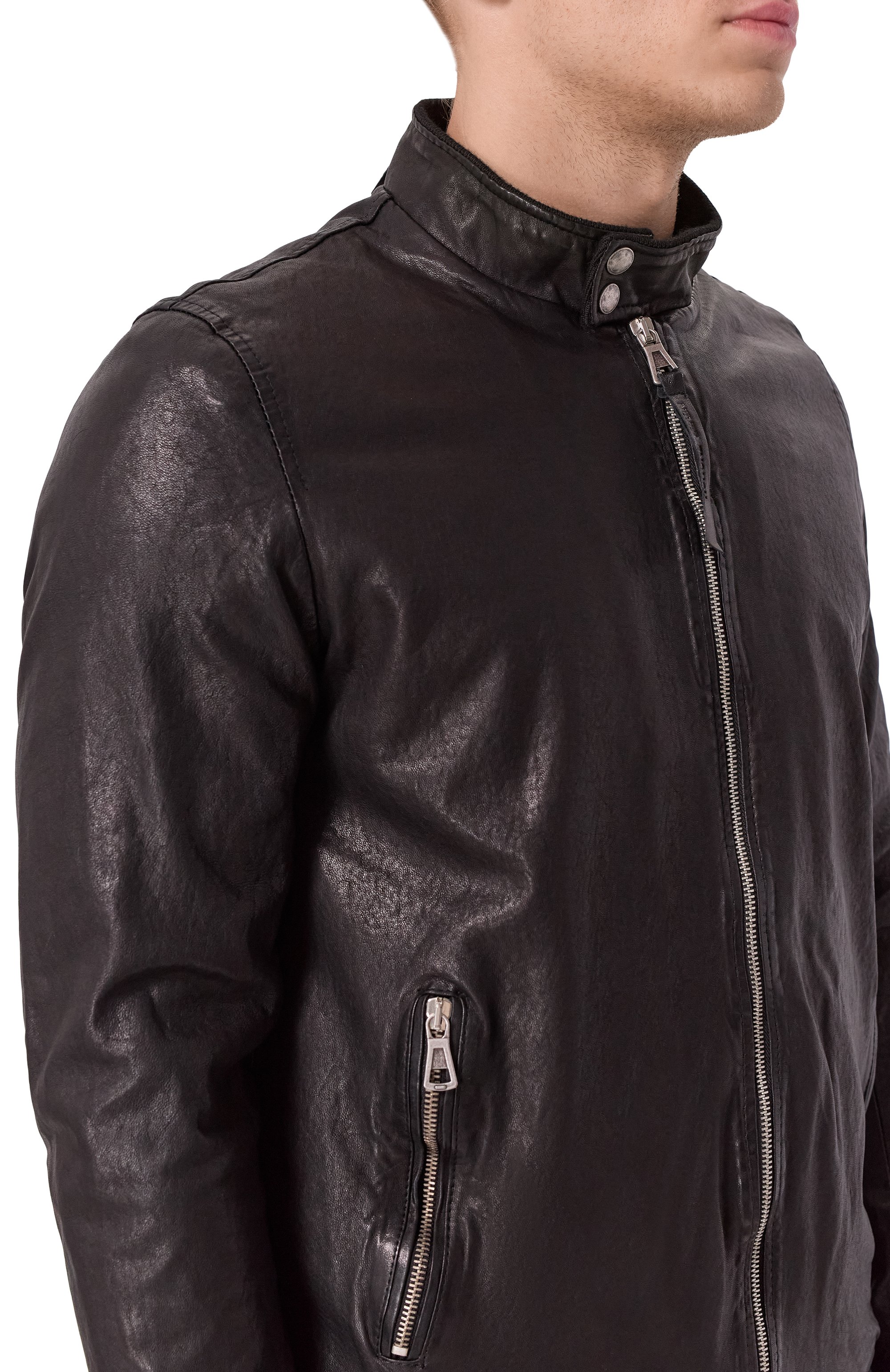 Кожаный бомбер NEVER ENOUGH, арт. MJL005, фото 5