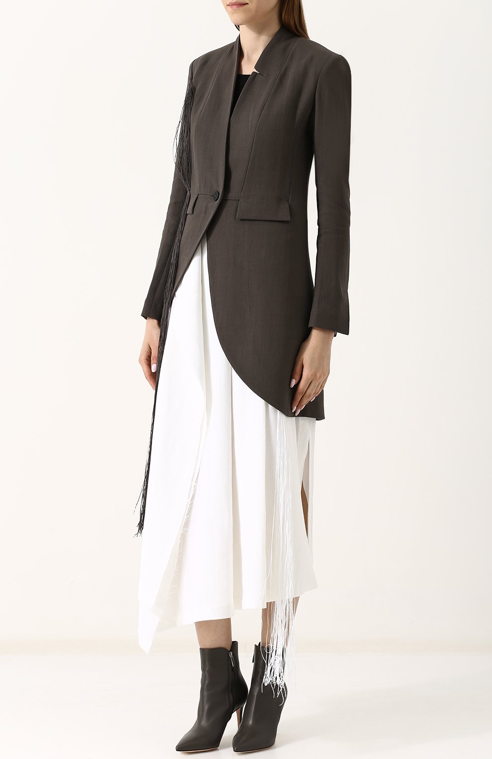 Удлиненный жакет асимметричного кроя  ISABEL BENENATO, арт. WW02RS18, фото 3