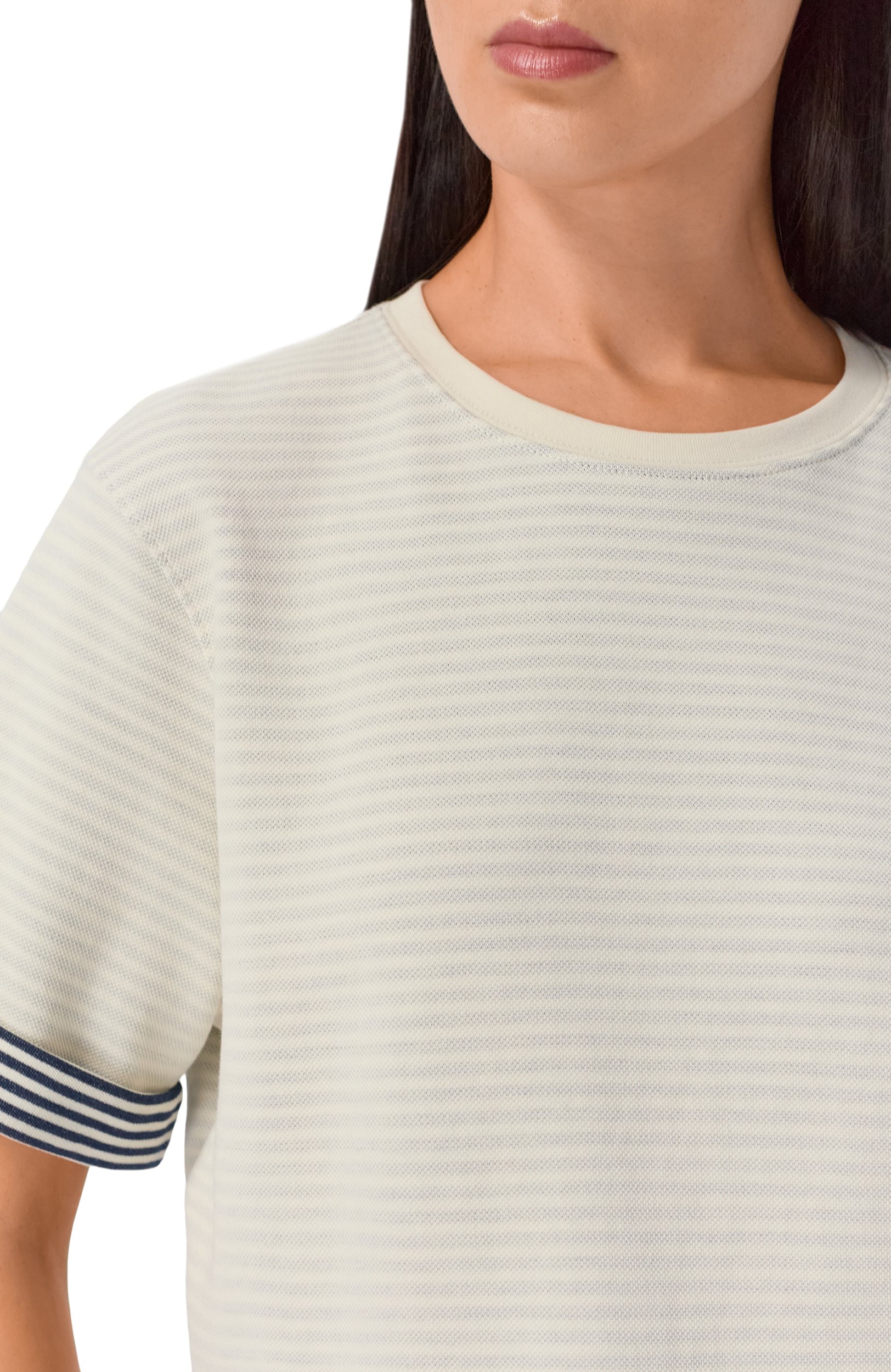Хлопковая футболка FRAME DENIM, арт. WE26JSS002/THE STRIPE CUFF T0P, фото 5
