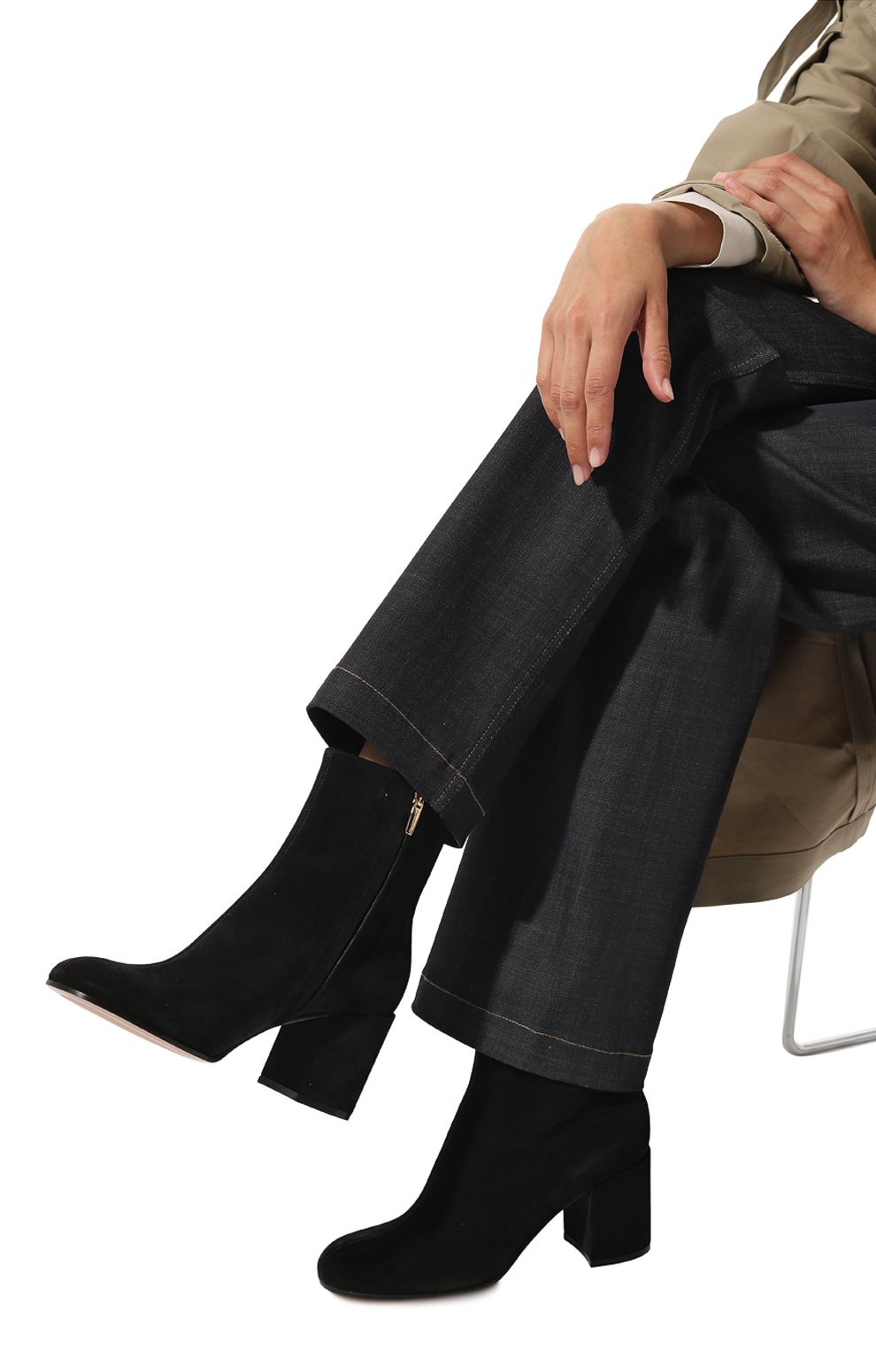 Замшевые ботильоны GIANVITO ROSSI, арт. G73052.70RIC.SUENER0, фото 3