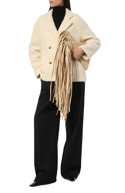 Клатч BV Fringe Crisscross Bottega Veneta 642104/V01D1 Бежевый  642104/V01D1 Фото 7