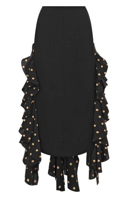 Юбка из шерсти и вискозы Moschino A0108/5437 Чёрный A0108/5437