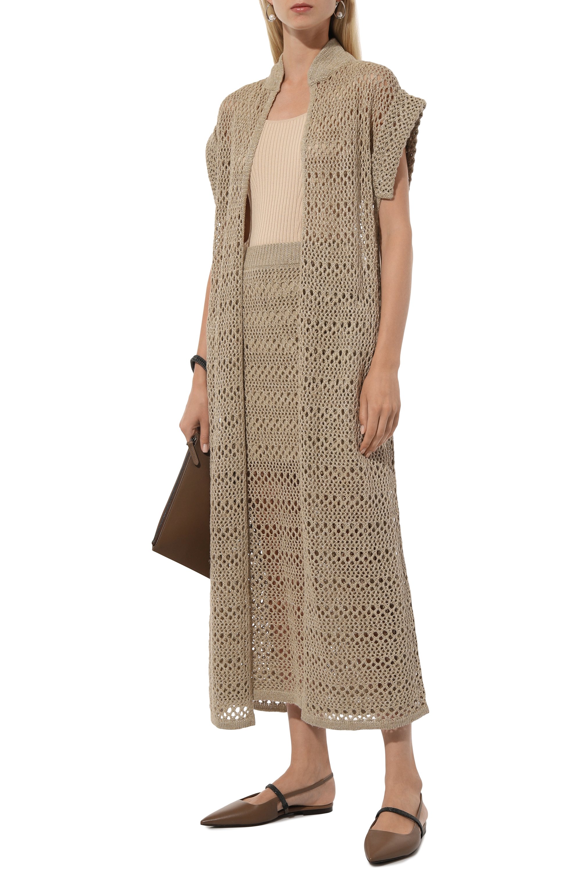 Юбка изо льна и шелка BRUNELLO CUCINELLI, арт. MRA581199, фото 2