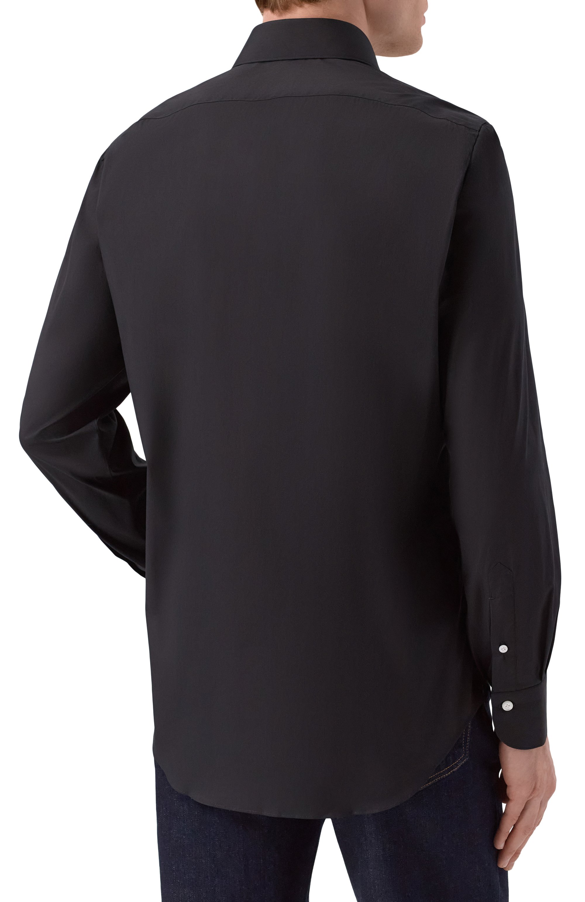 Хлопковая сорочка FINAMORE 1925 черного цвета по цене 44050 руб., арт. MILAN0/C0643, фото 4 Хлопковая сорочка FINAMORE 1925, арт. MILAN0/C0643, фото 4