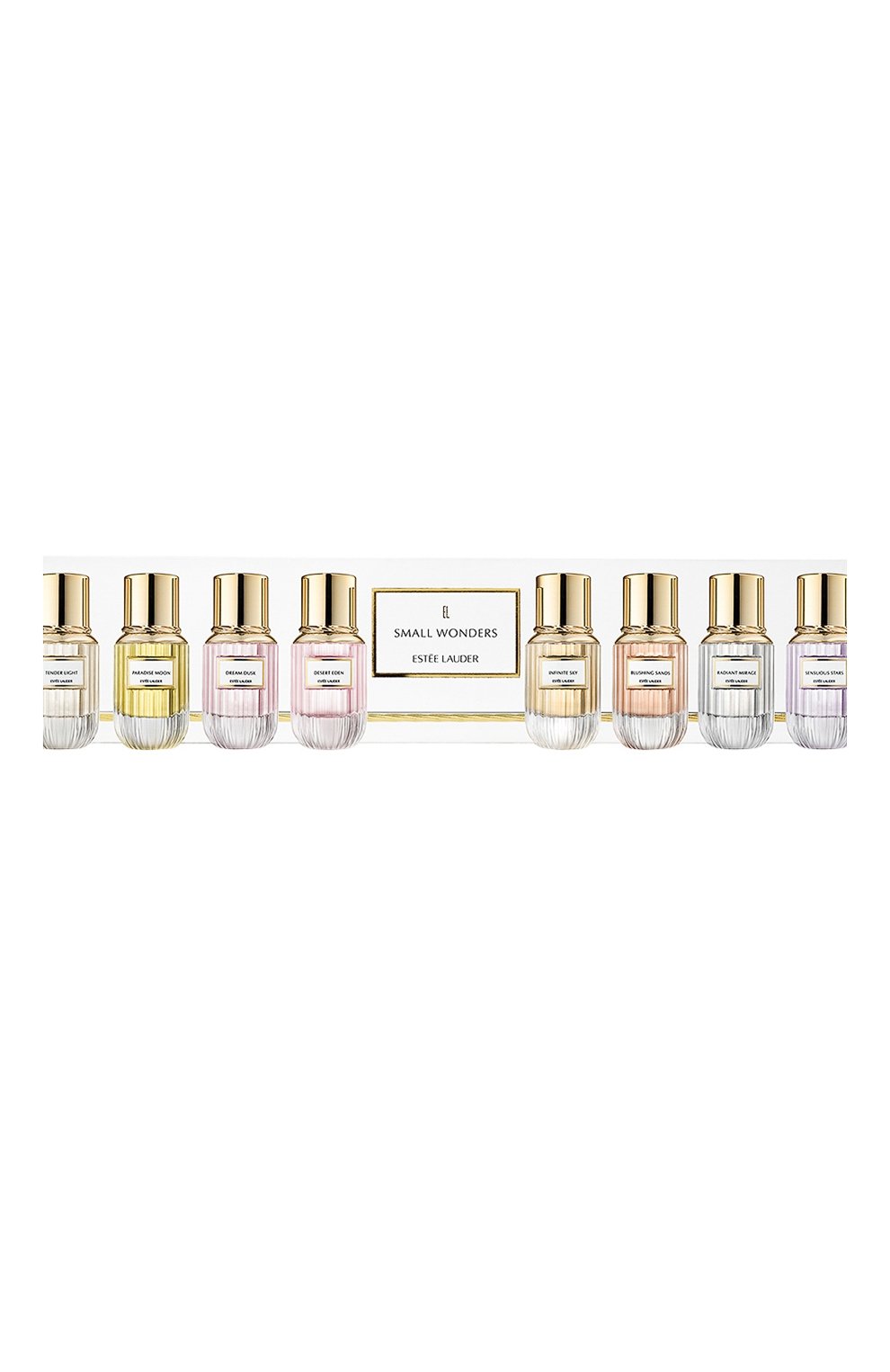 Набор миниатюр small wonders (8x4ml) ESTÉE LAUDER бесцветного цвета по цене 9900 руб., арт. PW43-01, фото 1 Набор миниатюр small wonders (8x4ml) ESTÉE LAUDER, арт. PW43-01, фото 1