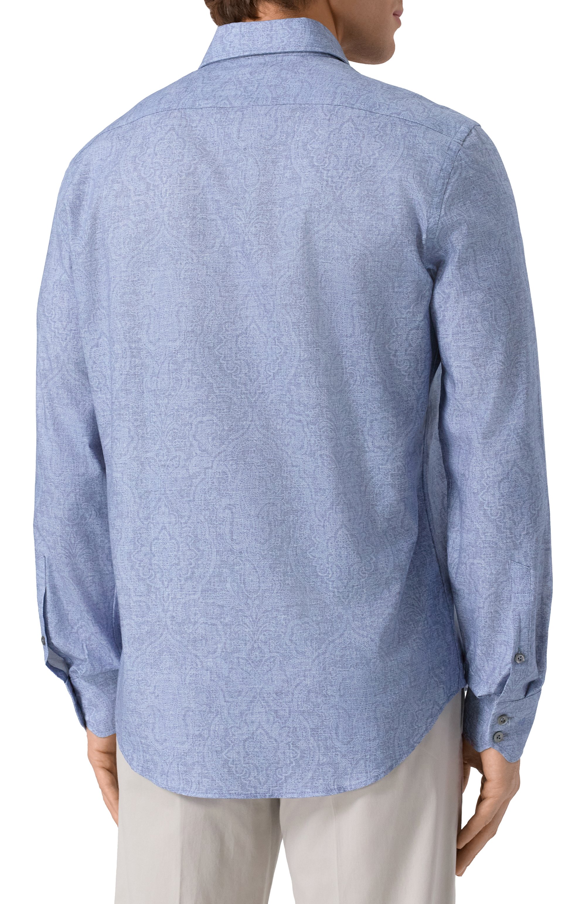 Хлопковая рубашка VAN LAACK голубого цвета по цене 28900 руб., арт. VL-RIK0S2-SFK/170375, фото 4 Хлопковая рубашка VAN LAACK, арт. VL-RIK0S2-SFK/170375, фото 4