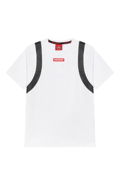 Хлопковая футболка SPRAYGROUND, арт. SPY1401/W0NDERFUL MIND BEAR BACKPACK WHITE REGULAR