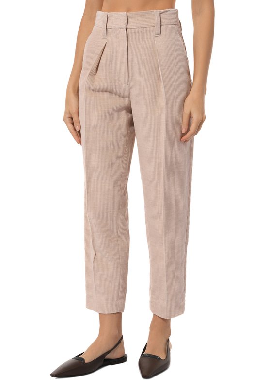 Вельветовые брюки Brunello Cucinelli MD576BP420 Бежевый  MD576BP420 Фото 3