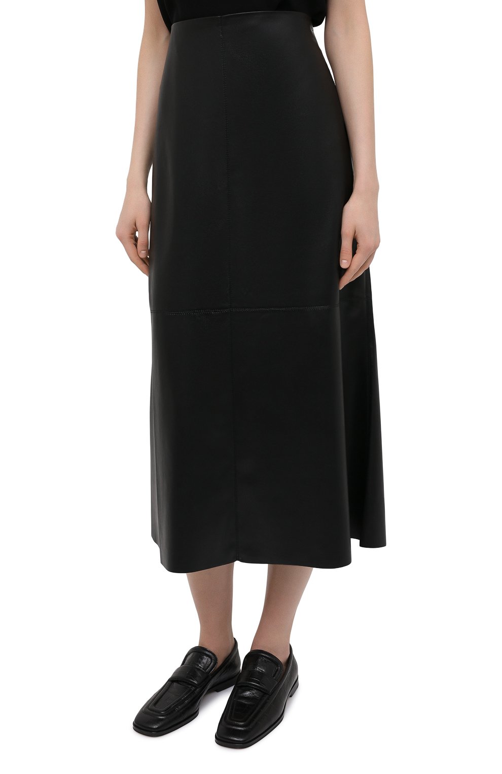 Юбка NANUSHKA черного цвета по цене 45500 руб., арт. ZAYRA_BLACK_VEGAN LEATHER, фото 3 Юбка NANUSHKA, арт. ZAYRA_BLACK_VEGAN LEATHER, фото 3