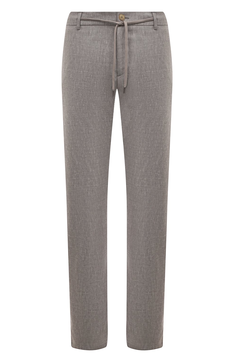 Брюки изо льна и шерсти CANALI светло-серого цвета по цене 63900 руб., арт. U1659/AE02571, фото 1 Брюки изо льна и шерсти CANALI, арт. U1659/AE02571, фото 1